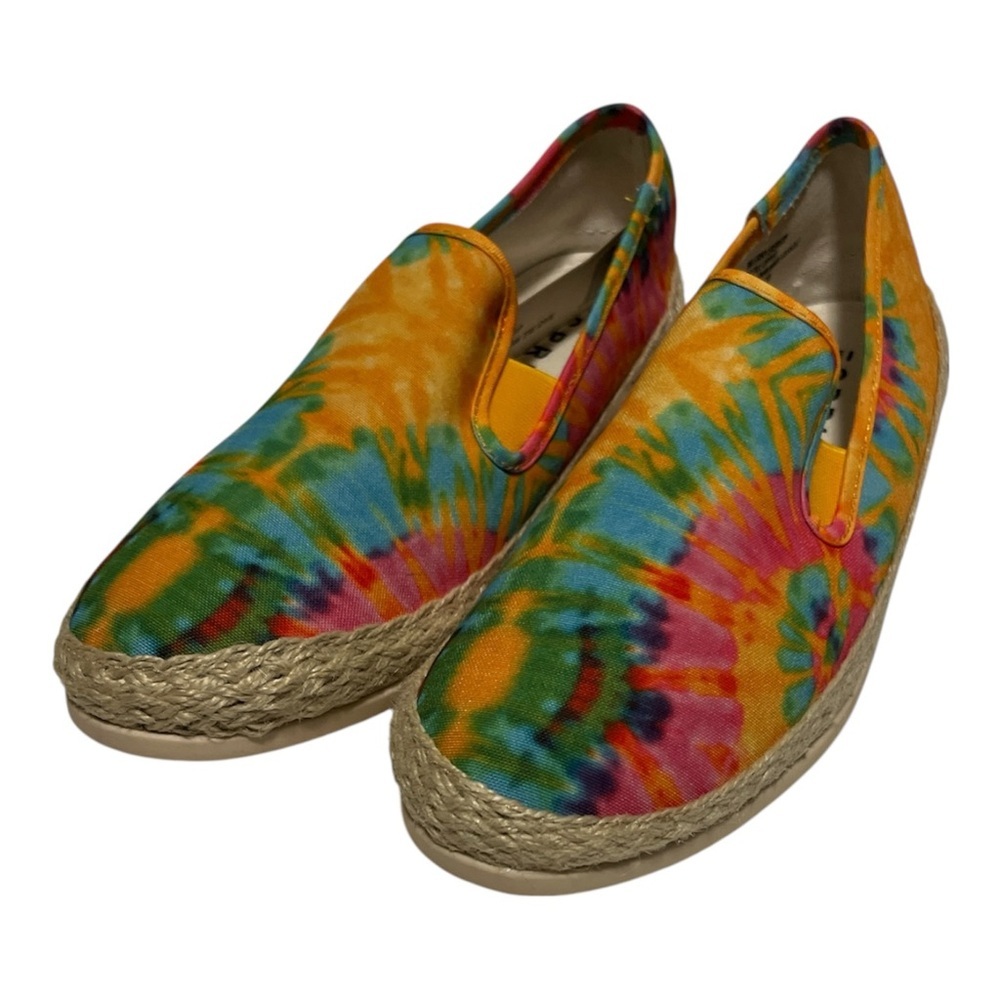 Esprit Erika Rainbow Tie Dye Espadrille Slip-On Shoes Size 9 Concert Festival